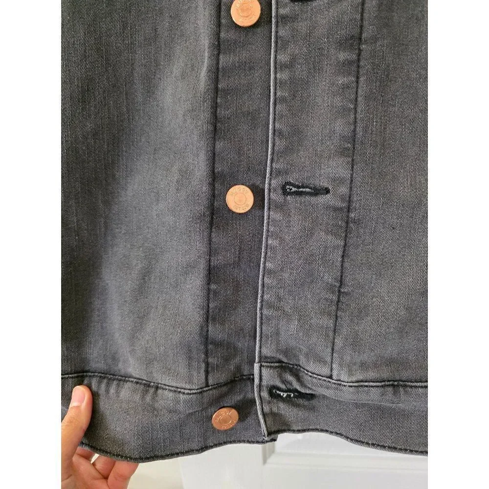 Mugsy Jeans Denim Jacket ACES Dark Grey XXL NWOT